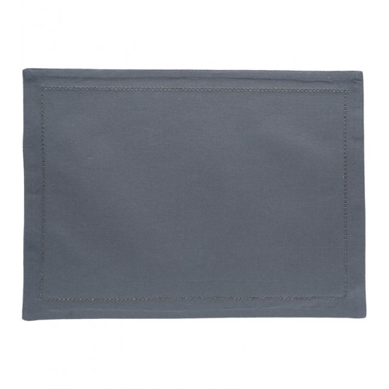 Lugar Americano 45x33cm Algodao Cinza Escuro